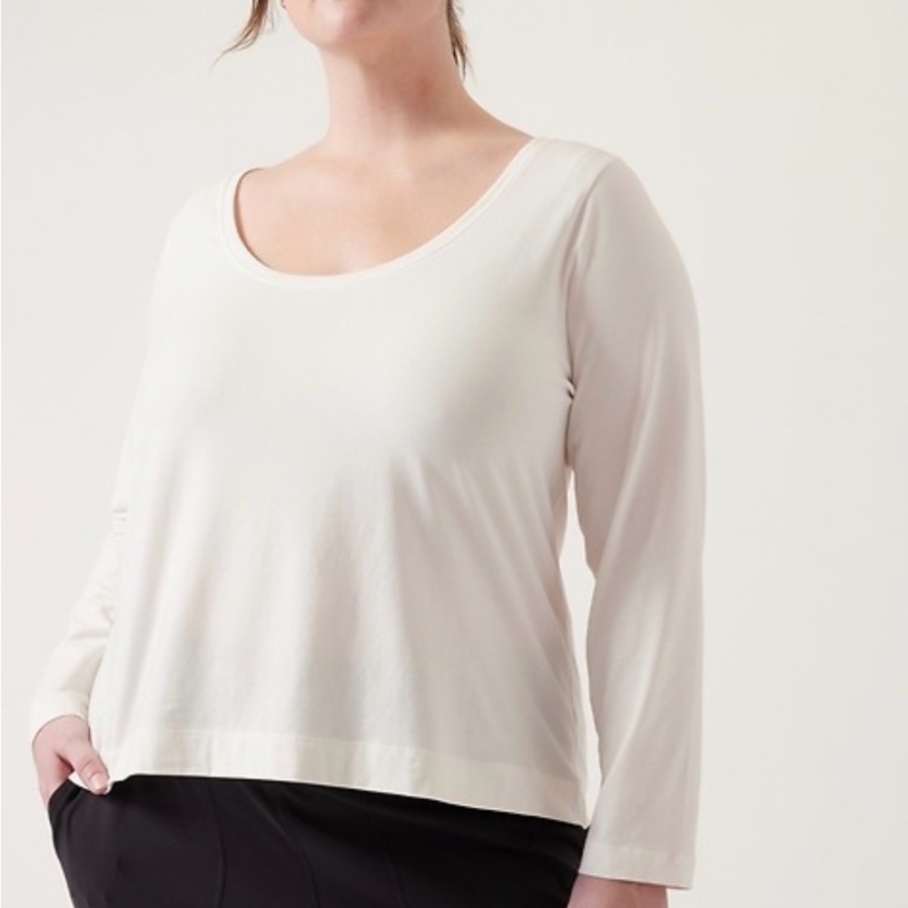 ATHLETA Scoop-Neck Long Sleeve Athletic Shirt Size 1X